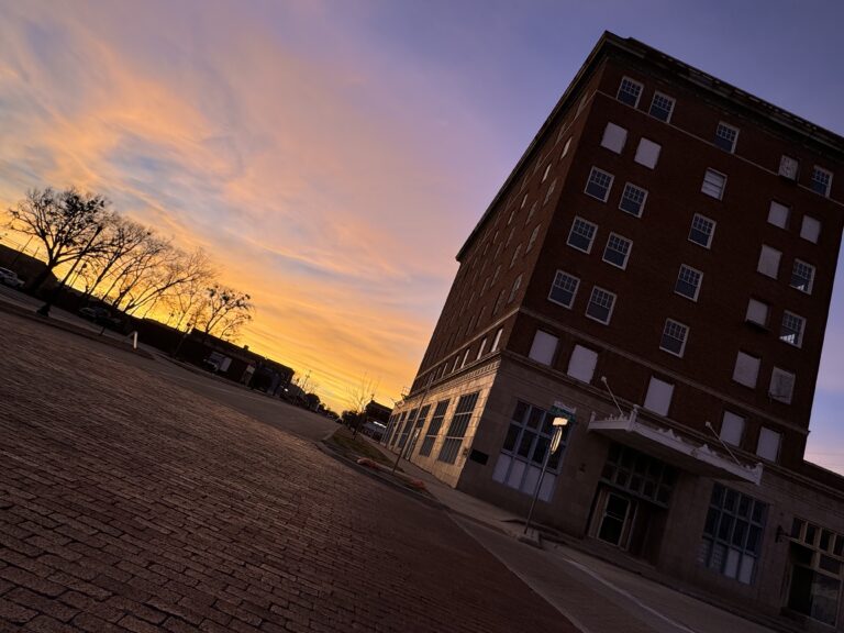 Charming downtown Denison, Texas near affordable homes for sale with vibrant shops and restaurants.